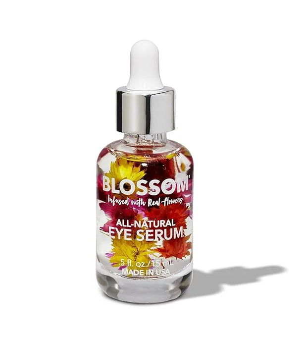 Blossom All Natural Eye Serum with Essential Oils, Organic Cruelty Free Moisturizing, Infused with Real Flowers, Made in U...