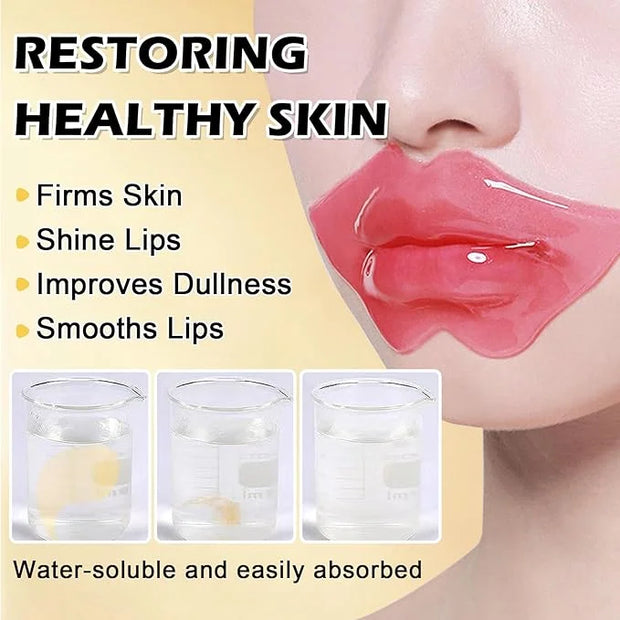 30 PCS Lip Mask Under Eye Mask 24K Gold Eye Mask,Moisturizing Nourishing Lip Mask for Dry Lips,Eye Patches for Puffy Eyes ...