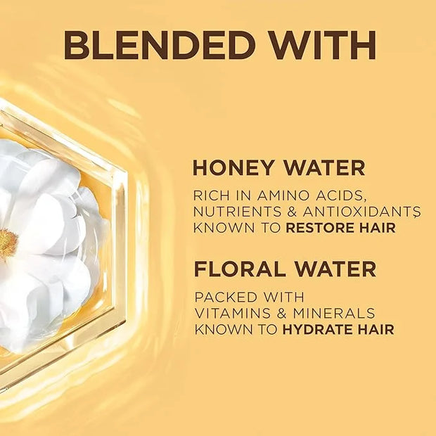 Garnier Whole Blends Honey Water Moisture Restoring Shampoo, Hair Care for Dry Hair and Dry Scalp with Honey Nectar and Fl...