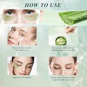 Under Eye Patches, Eye Mask, Eye Patches for Puffy Eyes and Dark Circles - 60 PCS Aloe Vera Under Eye Mask to Reduce Puffi...