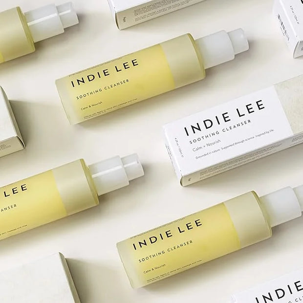 Indie Lee Soothing Facial Cleanser - Moisturizing Face Wash + Makeup Remover for Sensitive Skin - Plump, Hydrate + Calm Re...