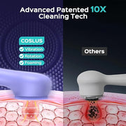 COSLUS Face Scrubber Facial Cleansing Brush: 2 in 1 Spin and Vibration Patented Tech, Silicone Electric Exfoliator Scrubbe...