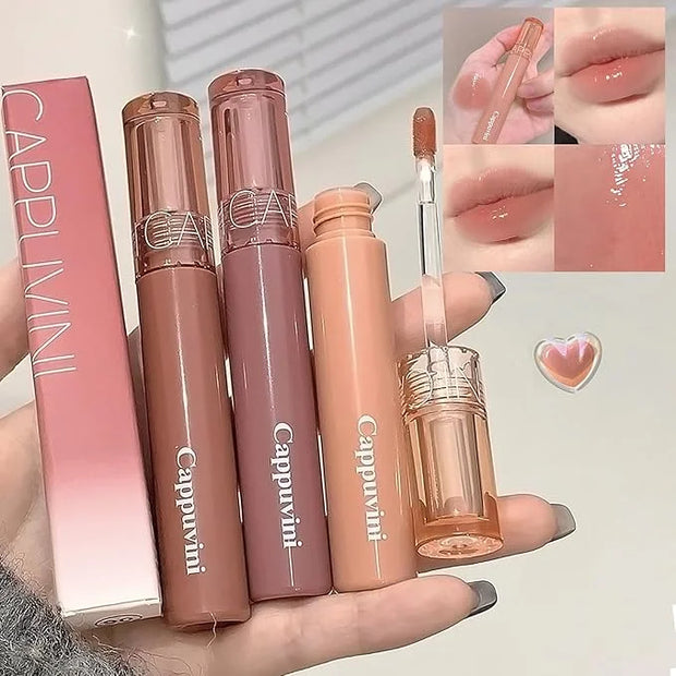 6 Colors Glasting Color Gloss, Lip-Plumping, Glossy, Natural Glasting