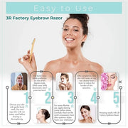 Womens Peach Fuzz Shaver - 3R Factory Ladies Razors for Facial Hair, Face Shaving Razor, Lady Razors for Women Fine Hairs,...