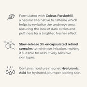 Wunderlift Night Retinol Eye Cream, 3% Encapsulated Retinol, Hyaluronic Acid and Coleus Forskohlii, Vegan and Cruelty free...