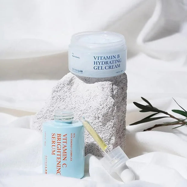 [SKIN&LAB] Vitamin Skincare Set: Includes Vitamin C Brightening Serum and Vitamin B Gel Cream - Product Image
