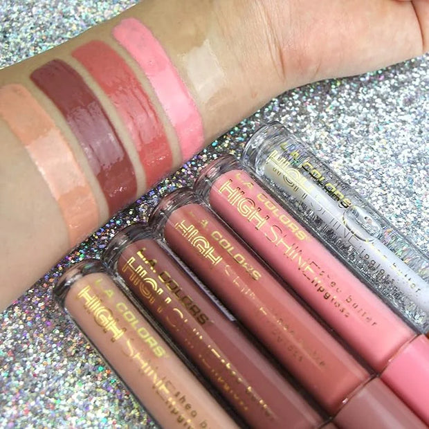 L.A. COLORS High Shine Shea Butter Lip Gloss, Baby Cakes, 0.14 Ounce (Pack of 2) - Product Image