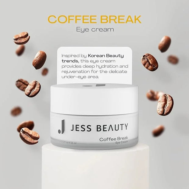 JESS BEAUTY | Coffee Break Eye Cream with 1% Caffeine, Squalane and Panthenol I Beauty and Self Care - Korean Beauty Eye C...