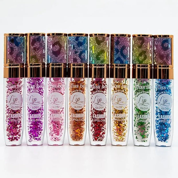 42 Bundle Diamond Bling Bling Mood Color Changing Lip Gloss & Lip Stain Set of 6 Crystal Sparkle Non-Sticky Lightweight Lo...