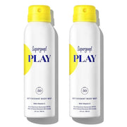 Supergoop! PLAY SPF 50 Antioxidant Body Mist w/Vitamin C, 3 fl oz - 2 Pack - Broad Spectrum Sunscreen Spray for Sensitive ...