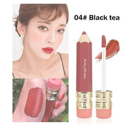 2 Color Pencil Shaped Lip Gloss,Matte Hydrating Liquid Lipstick for Women Long Lasting Lip Tint Non-sticky Nourishing Lip ...