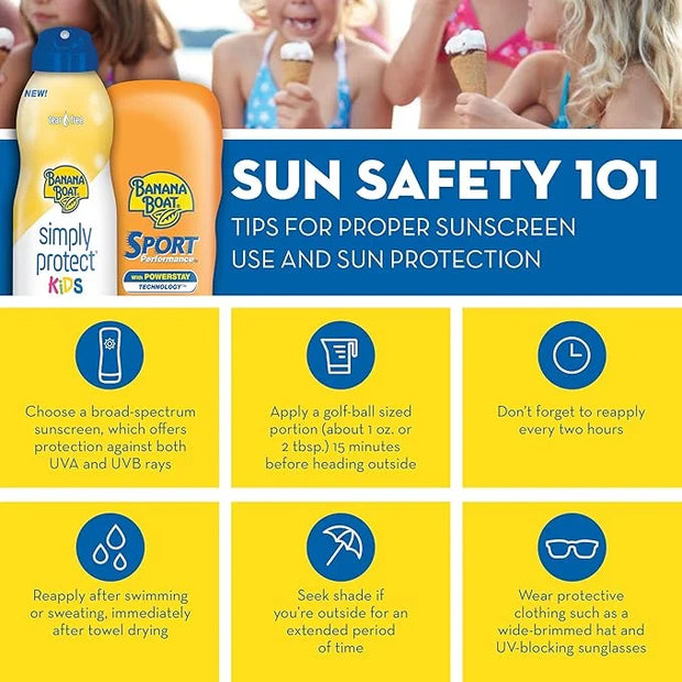 Banana Boat Kids MAX Protect & Play Sunscreen Spray SPF 100, 6oz | Clear Spray Sunscreen, Kids Sunscreen Spray, Kids Sunbl...