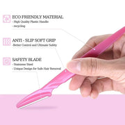 40pcs Eyebrow Razor for Women, Face Shaver Kit Dermaplaning Tool for Peach Fuzz Removal, Stainless Steel Blades with Prote...