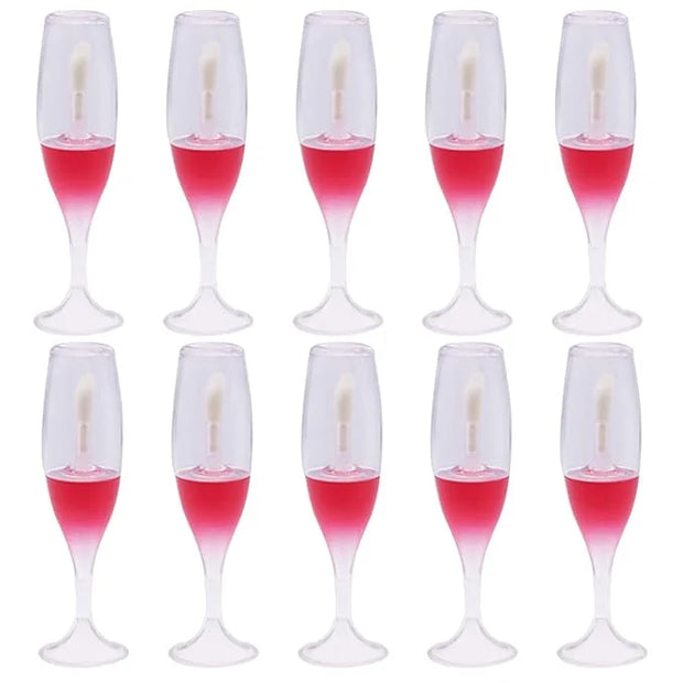 FZBNSRKO Lip Gloss Tubes, 10pcs 8ml Empty Refillable Bottles, Wineglass Shaped Containers for Women Girls, Reusable, Porta...