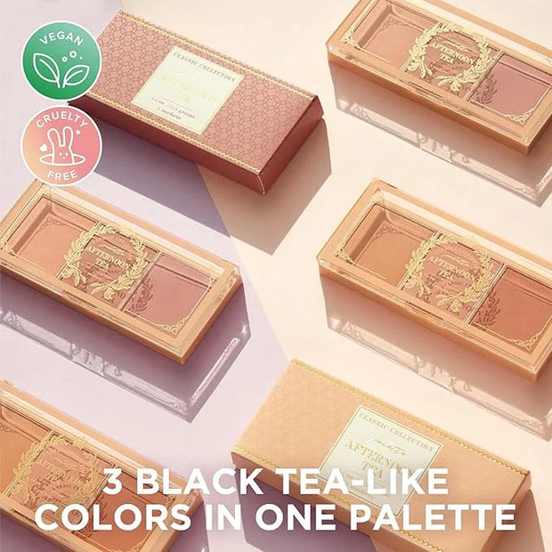 I'M MEME Blusher Palette - Afternoon Tea_Warm FLavor | Soft Pink, Peach, Lavender, 3 Shades Palette, Matte Powder, Face & ...