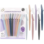 D 18 PCS Eyebrow Razor,Dermaplane Razor,Face Razors for Women,Dermaplaning Tool for Face,3 Colors Facial Hair Shavers with...