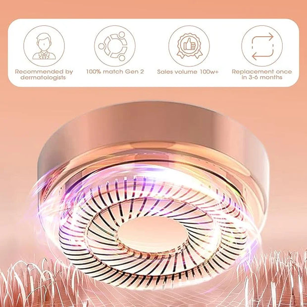 Replacement Heads for Flawless Hair Remover Gen 2, 18k Gold Facial Hair Remover Replacement Head with Compartment Storage ...