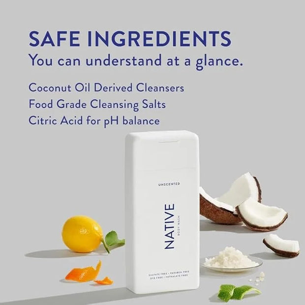 Native Body Wash for Men & Women, Seasonal | Sulfate, Paraben, and Dye Free, with Naturally Derived Clean Ingredients Leav...