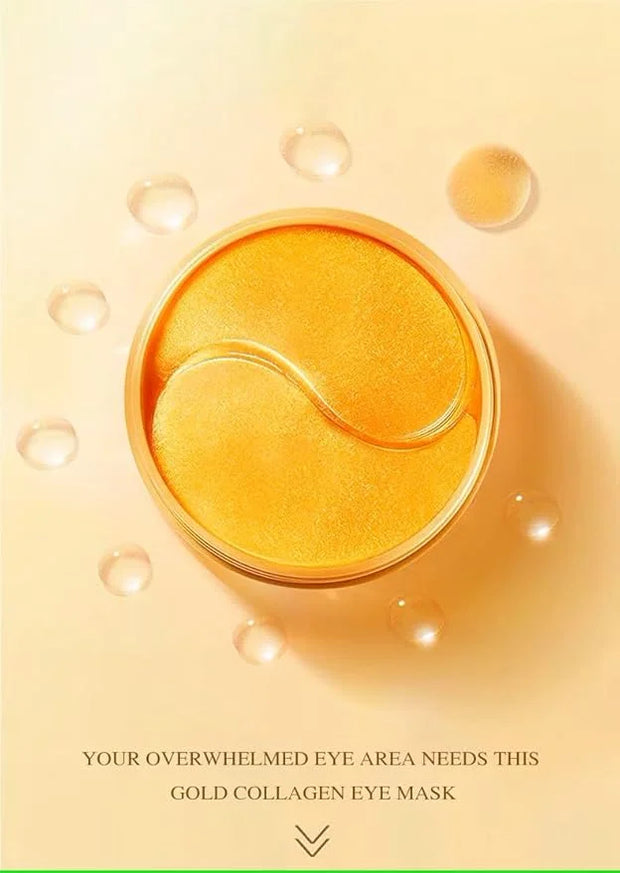 24K Gold Under Eye Treatment Mask, Dark Circle and Anti-Wrinkle, Hydrating eye mask, Puffiness & Eye Care, Collagen,Hyalur...