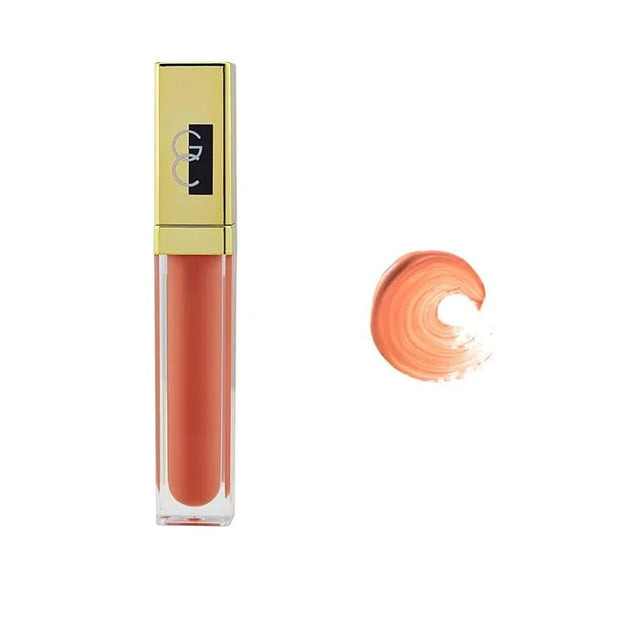 Gerard Cosmetics Color Your Smile Lip Gloss Salmon, Super Pigmented Peach Lip Gloss with LED Light and Mirror, Shiny Finis...