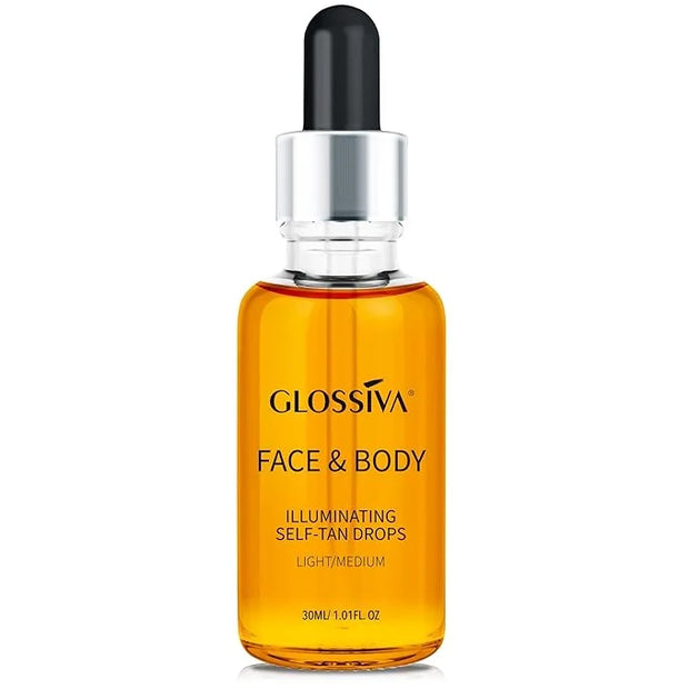 Self Tanning Drops - Sunless Tan for a Sun-Kissed Bronze - Beauty Skin Self Tanner - Gradual Glow for Face and Body - Long...