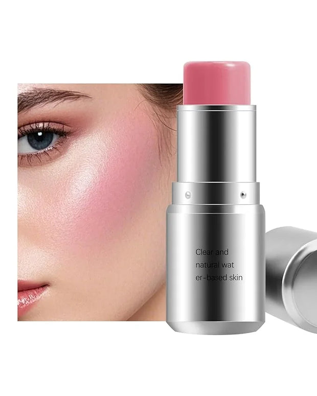 Peach Pink Cream Blush Stick, Monochromatic Multi-Blush Stick for Cheeks & Highlighter, Pigmented Long Lasting Smooth Natu...