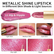Oulac Pink Lipstick for Women with Metallic 3D Shine Lightweight Hydrating Formula, High Impact Lip Color, Vegan Beauty, F...