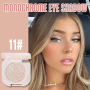 2Pcs Glitter Shimmer Sparkle Eyeshadow Palette Makeup, Light Brown Pearl White Glitter Shimmer Metallic Holographic Multic...