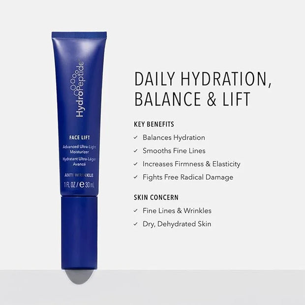 HydroPeptide Eye Authority and Face Lift Advanced Ultra-Light Moisturizer Bundle, (0.5 Ounce and 1 Ounce) - Product Image