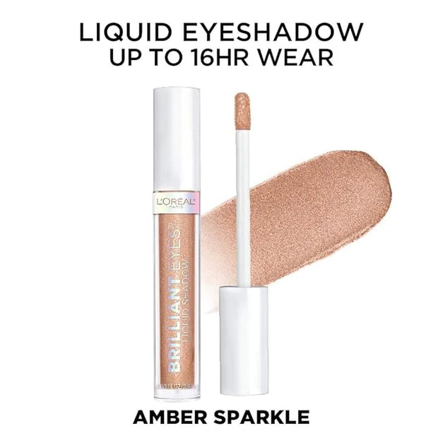 L'Oreal Paris Brilliant Eyes Shimmer Liquid Eye Shadow, Longwearing Lasting Shimmer, Crease Resistant, Flake-Proof, Precis...