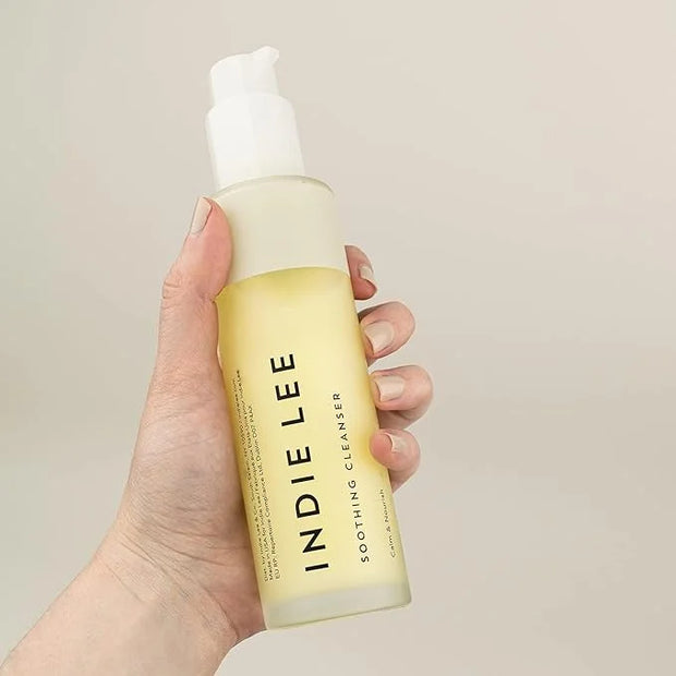 Indie Lee Soothing Facial Cleanser - Moisturizing Face Wash + Makeup Remover for Sensitive Skin - Plump, Hydrate + Calm Re...