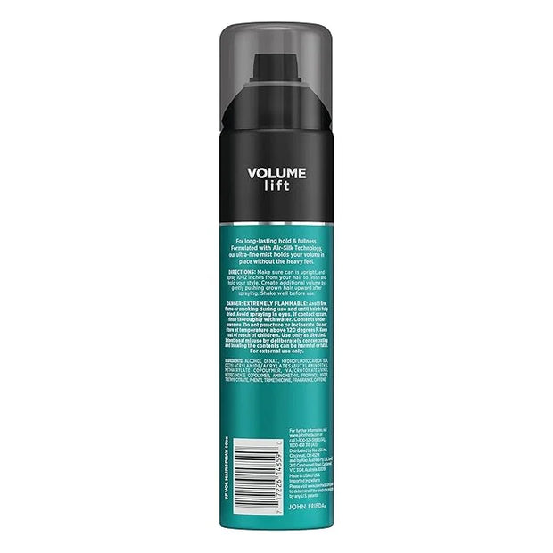John Frieda Volume Lift Hairspray, Volumizing Hairspray with Air-Silk Technology for Fine or Flat Hair, Adds Body, Long-La...