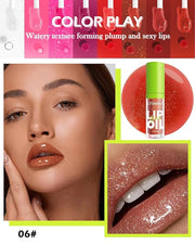 Lip Oil Lip Glaze-1Pcs Hydrating Red Lip Glow Oil,Shiny Transparent Tint Lip Gloss Plumping,Long Lasting Non-sticky Clear ...