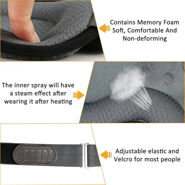 Heated Steam Eye Mask, Warm Compress For Eyes, Pressure Relief Eye Mask For Sleeping, Relieve Eye Fatigue and Eye Strain -...