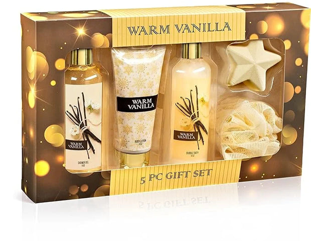Freida & Joe Fragrance Bath & Body Collection Gift Box, Includes Shower Gel, Body Lotion, Body Scrub, Bath Bomb & Sponge (...
