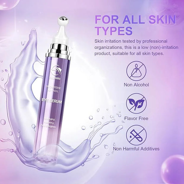 Caffeine Eye Cream for Dark Circles Under Eye Serum Eye Treatment for Wrinkles Fine Lines, Retinol Eye Cream for Puffiness...