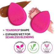 wet n wild Makeup Sponge - Low Product Absorption for Streak-Free Application, Effortless Blending Beauty for a Smooth Pro...