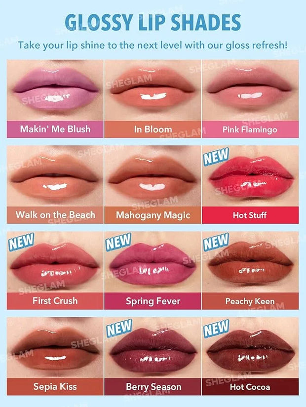 SHEGLAM PoutPerfect Moisturizing Solid Lip Gloss Non Sticky Lipstick with Coconut Oil - Makin' Me Blush - Product Image