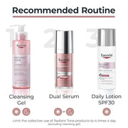 Eucerin Radiant Tone Dual Serum Dark Spot Corrector, Dark Spot Serum with Thiamidol and Hyaluronic Acid, Helps Visibly Red...