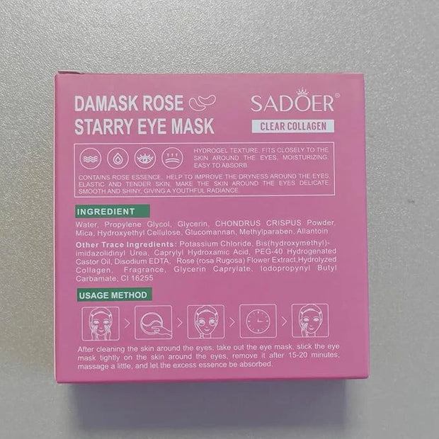 Rose Eye Patches 2-Pack (120 PCS), Hydrating & Soothing Eye Mask Skincare, Anti-Aging Collagen Eye Gel, Under Eye Patches ...