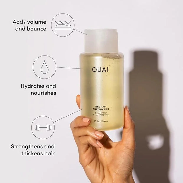 OUAI Fine Shampoo Refill - Volumizing Shampoo with Strengthening Keratin, Biotin & Chia Seed Oil for Fine Hair - Delivers ...