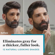Just For Men Mustache & Beard, Beard Dye for Men with Brush, With Keratin Biotin Aloe and Coconut Oil for Healthy Facial H...