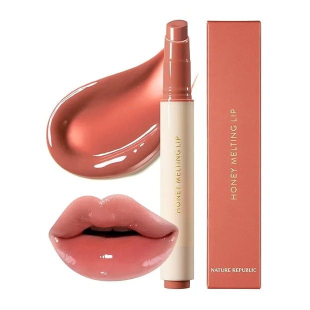 Nature Republic HONEY MELTING LIP (06 COCO) SOFT LIP STICK, Hydrating Gloss, Moisturizing balms, Sheer tint, Shine & Glowy...