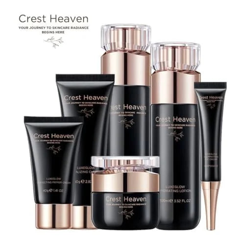 Women 6-Piece Facial Kit for Radiant Skin Care, Facial Care, Face Moisturizing and Anti-aging Skin Care luxeGlow - Product...