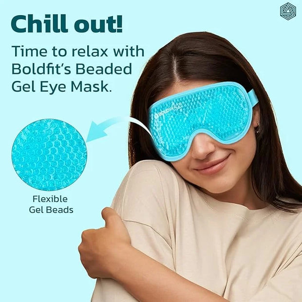 Polyester Eye Mask Cooling Gel With Beads For Dark Circles, Dry Eyes, Cooling Eyes, Redness, Eye Patches Eye Cooling Gel P...