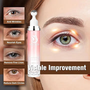 5% Caffeine Eye Serum, Eye Cream with 360°Massage Ball for Dark Circles and Puffiness, Fine Lines and Under Eye Bags, 0.5 ...