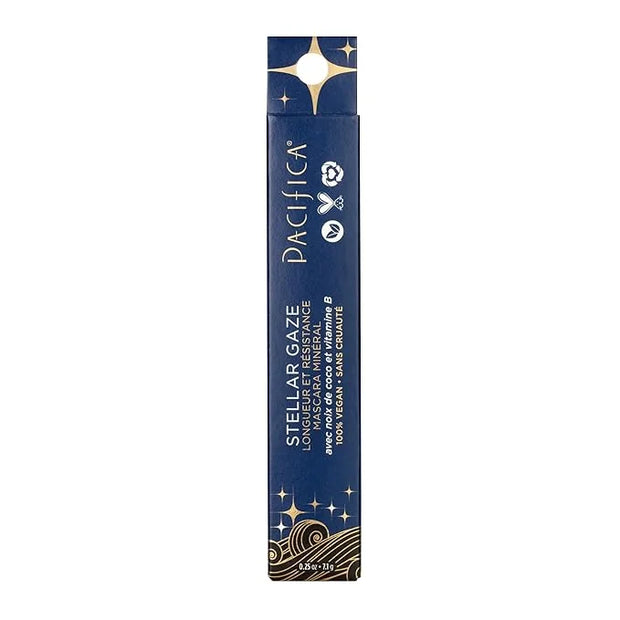 Pacifica Beauty, Stellar Gaze Length & Strength Black Mascara, For Volume and Length, Vitamin B + Coconut, Natural Lash Ef...