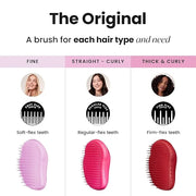 Tangle Teezer Original Detangler Brush, Dry & Wet Hair Brush for Thick & Curly Hair Types, Salsa Red - Product Image