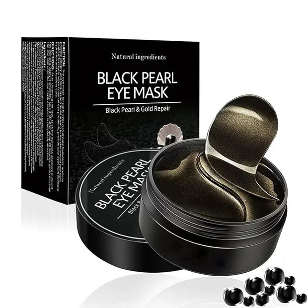 Under Eye Patches, Eye Mask Black Pearl, Puffy Eyes Dark Circles Brighten Treatments, 60PCS Collagen Under Gel Pad for Lig...