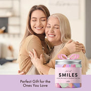 Jar of Smiles, Joyful Messages to Brighten Your Day, 30 Quote Cards, Gift for Mom, Daughter, Granddaughter and Friends wit...
